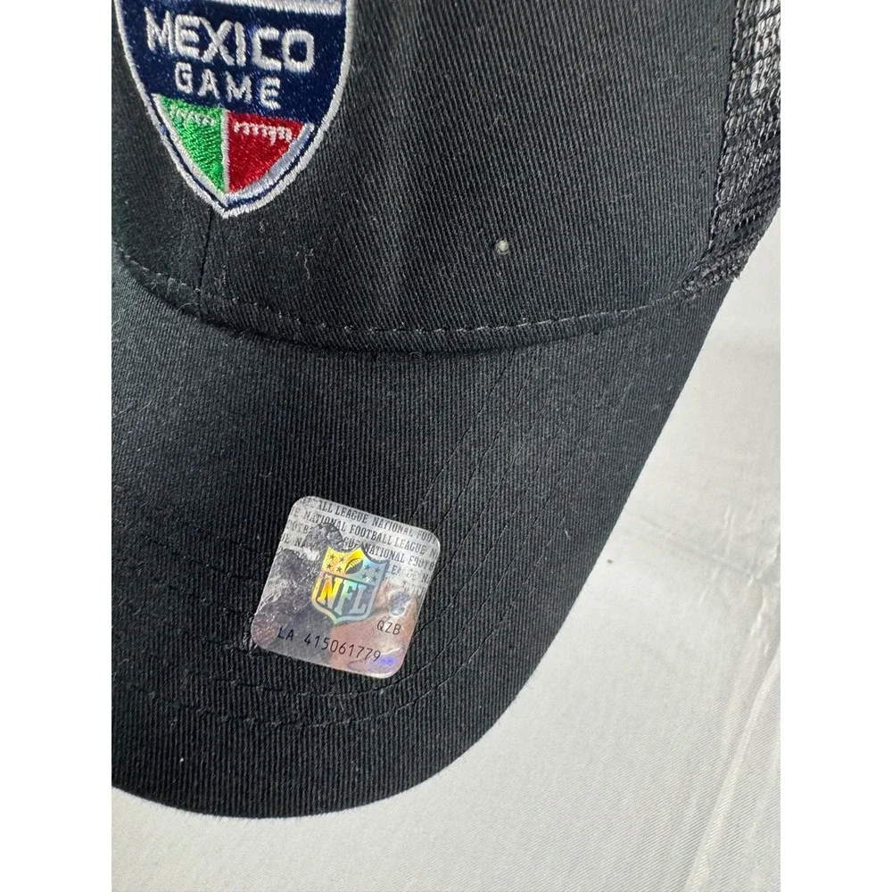 NFL 2016 Mexico Game New Era 39THIRTY Trucker Hat Black Mesh Stretch Fit M/L